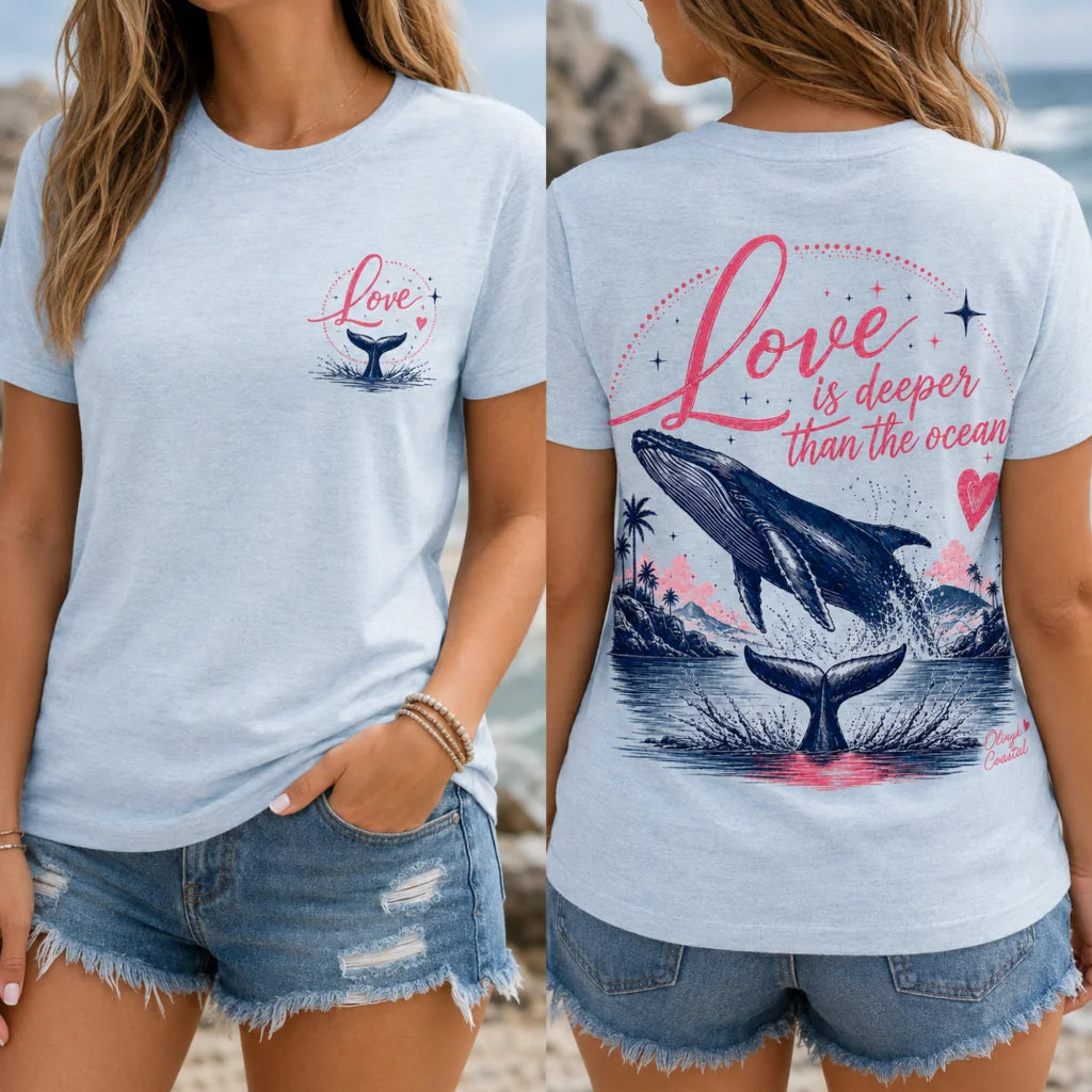 Love Is Deeper Than the Ocean Whale T-Shirt
