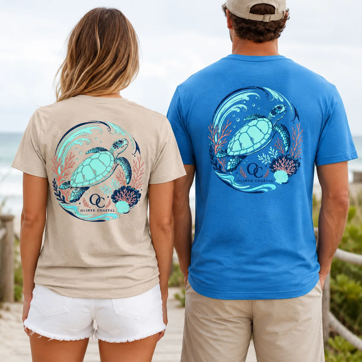 Sea Turtle Coastal Graphic T-Shirt